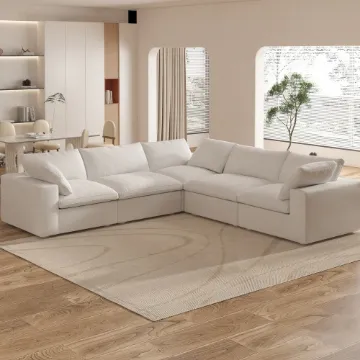 Show details for Delansy L-Shaped Sectional Natural wood Picture of Delansy L-Shaped Sectional Natural wood