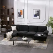 Picture of Mocha L-Shaped Sectional Natural wood