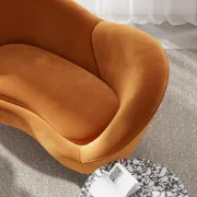 صورة كنبة رويال قطيفة منحنية 2 مقعد