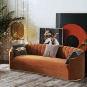 Picture of Wegen Curved Sofa - Natural Wood