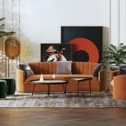 Picture of Wegen Curved Sofa - Natural Wood
