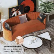 Picture of Wegen Curved Sofa - Natural Wood