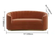 Picture of Wegen Curved Sofa - Natural Wood