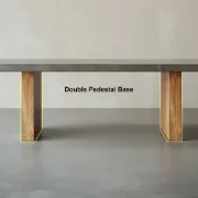 Picture of Natural Wooden Dining Table with Modern Design - Monello