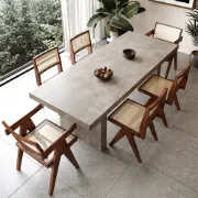 Picture of Natural Wooden Dining Table with Modern Design - Monello