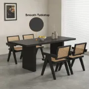 Picture of Natural Wooden Dining Table with Modern Design - Monello
