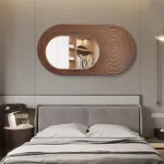 Picture of Swirl Wooden Oval Mirror