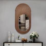 Picture of Swirl Wooden Oval Mirror