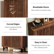 Picture of Cascade Shoe Cabinet - Natural wood