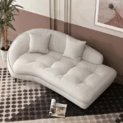 Picture of Curved Modern Lounge Sofa - Natural Wood - Arlo