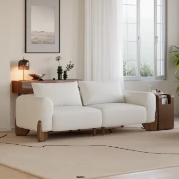 Show details for "Arbella" Sofa – Natural Wood Picture of "Arbella" Sofa – Natural Wood