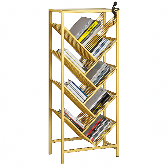 Picture of Value Bookcase with 4 Sloping Shelves - Made of  Metal .