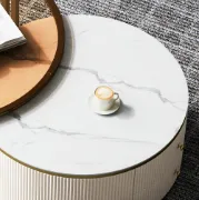 Celesta Natural Wood Round Coffee Table & TV table Set