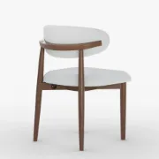 Picture of Elio Curved Back Dining Chair – Elegant Form with Treated Natural Wood