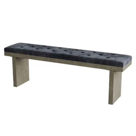Picture of Raven Velvet Chair – Natural Wood Touch
