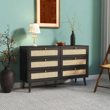 Show details for Maven – Black Rattan 6-Drawer Chest Picture of Maven – Black Rattan 6-Drawer Chest