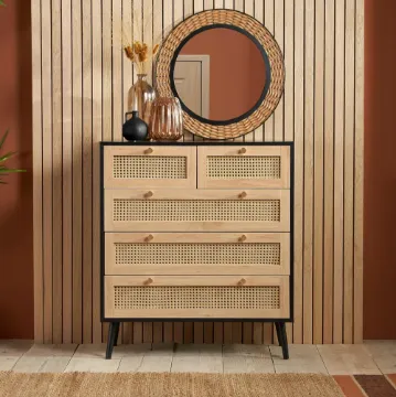 Show details for Liora –Chest in Natural Wood & Rattan Picture of Liora –Chest in Natural Wood & Rattan