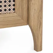 Alara – Natural Wood & Rattan 2-Drawer Bedside Table