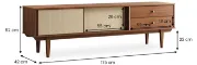 Picture of Caria – Rattan & Natural Wood TV Stand with Drawers