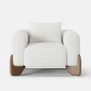 صورة كرسي ميرو المنحني  - خشب طبيعي