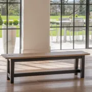 Picture of Bardin Natural Wood Two-Tone Bench