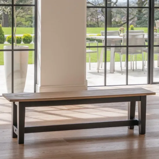 Picture of Bardin Natural Wood Two-Tone Bench