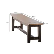 Picture of Bardin Natural Wood Two-Tone Bench