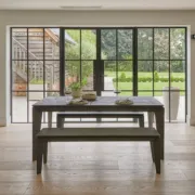 صورة مقعد طعام أفيرو منجد ومن من الخشب الطبيعي