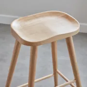 Picture of Rixo Backless Natural Wood Counter Chair