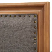 Picture of Norelle Natural Wood Upholstered Bed – Nailhead Trim Design