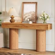 Picture of Avira SideTable – Natural Wood with Rounded Pillar Legs