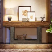 Picture of Eland Natural Wood Console Table – Rustic Shelving