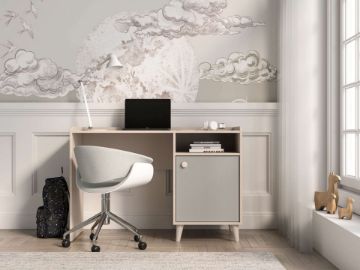 تفاصيل مكتب دراسة  خشب طبيعي – جريڤو صورة مكتب دراسة  خشب طبيعي – جريڤو