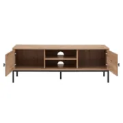 Picture of Vero Modern TV Stand – Natural Wood with Metal Legs
