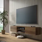 Picture of Avero Wall-Mounted TV Stand – Natural Wood
