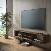 Picture of Avero Wall-Mounted TV Stand – Natural Wood