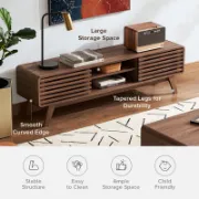 Picture of Valera Modern TV Stand with Practical Design – Natural Wood