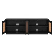 Picture of Ravena Woven-Panel TV Unit – Four Doors, Natural Wood