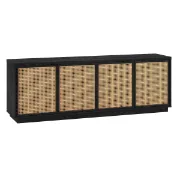 Picture of Ravena Woven-Panel TV Unit – Four Doors, Natural Wood