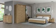 Picture of Marais Natural Wood Bedroom Set – Sliding Wardrobe