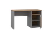 Picture of Séna Modern Desk with Storage Cabinet & Open Shelf – Natural Wood