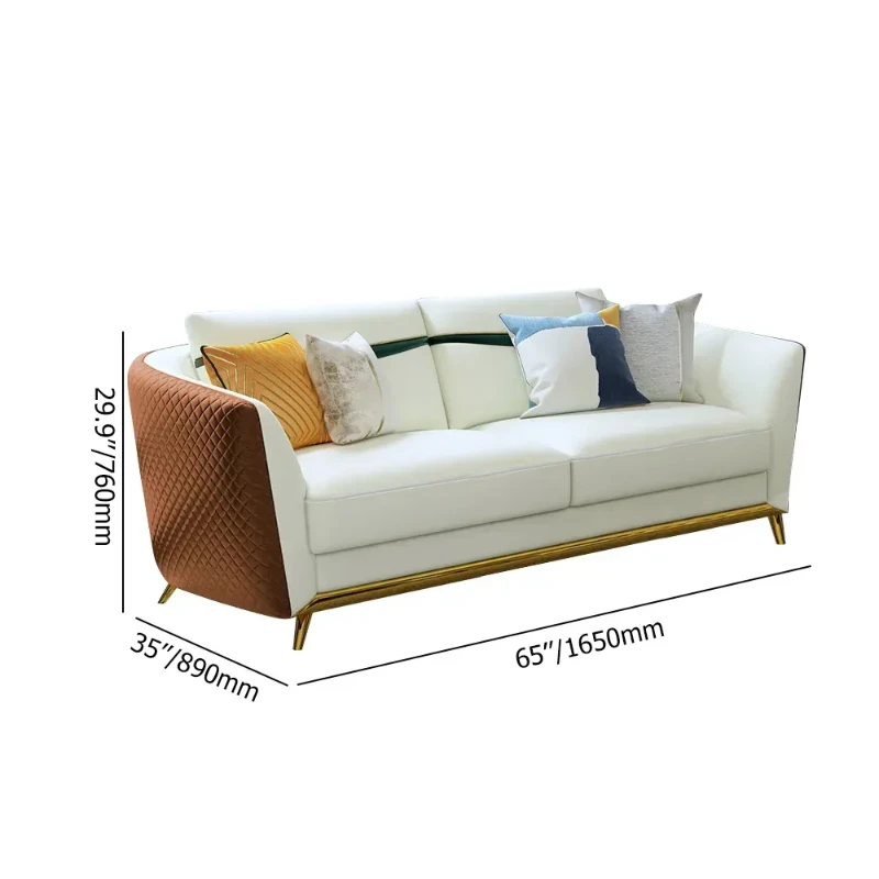 Monterey – Modern Living Room Set with Marble and Gold Accents