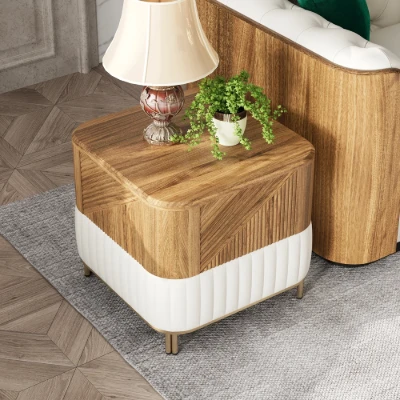 Clairvaux – TV Unit, Coffee Table & Side Table Set in Natural Wood