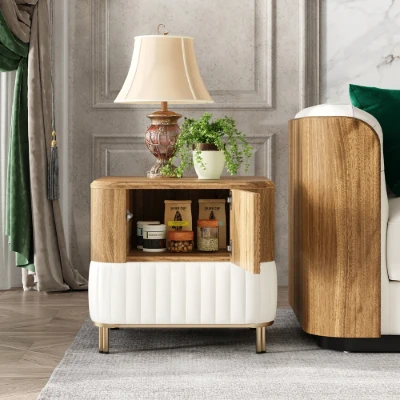 Clairvaux – TV Unit, Coffee Table & Side Table Set in Natural Wood