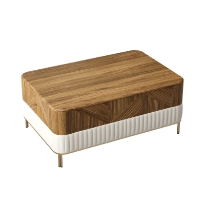 Clairvaux – TV Unit, Coffee Table & Side Table Set in Natural Wood