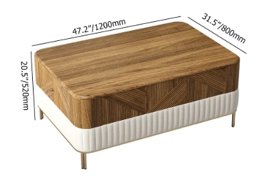 Clairvaux – TV Unit, Coffee Table & Side Table Set in Natural Wood