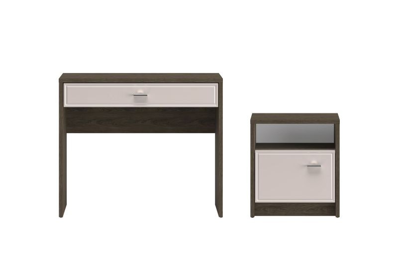 Éloria Bedroom Set – Dressing Table & Nightstand natural wood