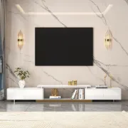 Ardena Living Ensemble – Natural Wood TV Unit & Table Set