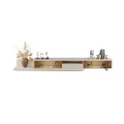 Picture of Lunex LED TV Unit – Expandable Natural Wood with Drawer & Shelves