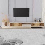 Picture of Lunex LED TV Unit – Expandable Natural Wood with Drawer & Shelves